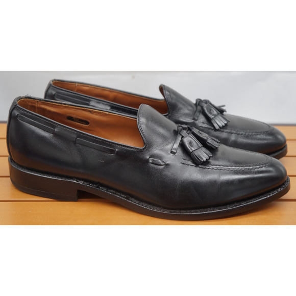 Allen Edmonds Size 11 C Grayson Black Leather Tassel Loafer new heels & Soles main image 5
